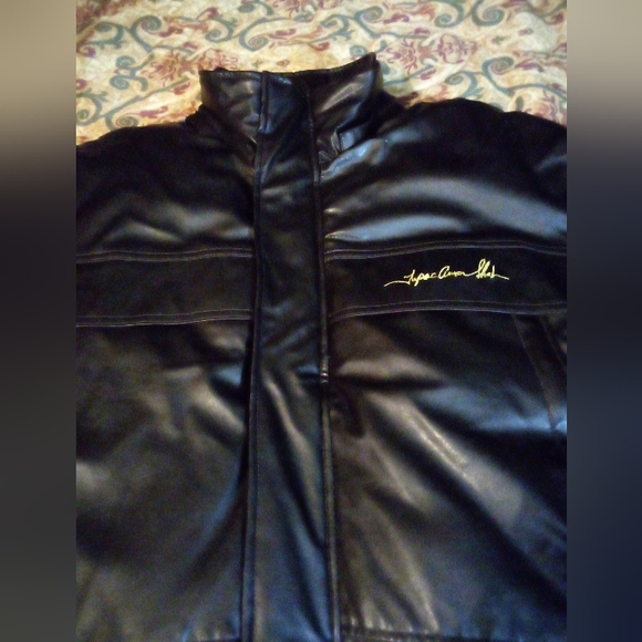 MAKAVELI BRANDED (TUPAC) Signature Series Hooded Faux Leather Coat Men's M Brown - Picture 4 of 13